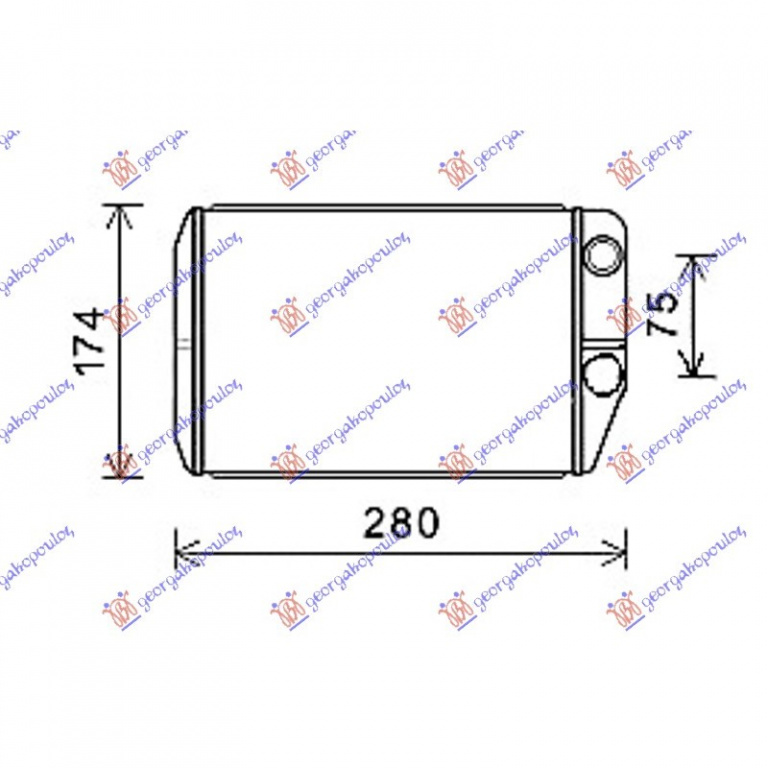 CALORIFER CITROEN JUMPER 2014-> Calorifer 2.2-3.0 HDi (BR) (230x165x26) PIESA NOUA ANI 2014 2015 2016 2017 2018