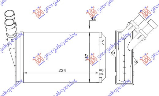 Calorifer habitaclu +/-AC benzina/motorina CITROEN ZX 91-93 CITROEN ZX 94-97 CITROEN XSARA 97-00