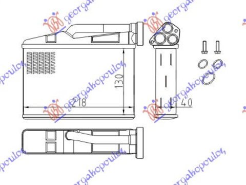 Calorifer habitaclu B +/-AC BMW X5 (E53) 00-07 BMW SERIES 5 (E39) 96-02 cod 64118385562