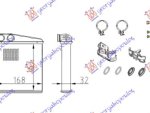 Calorifer habitaclu B +/-AC NISSAN MICRA (K12) 02-10 NISSAN NOTE 06-13 RENAULT CLIO 06-09