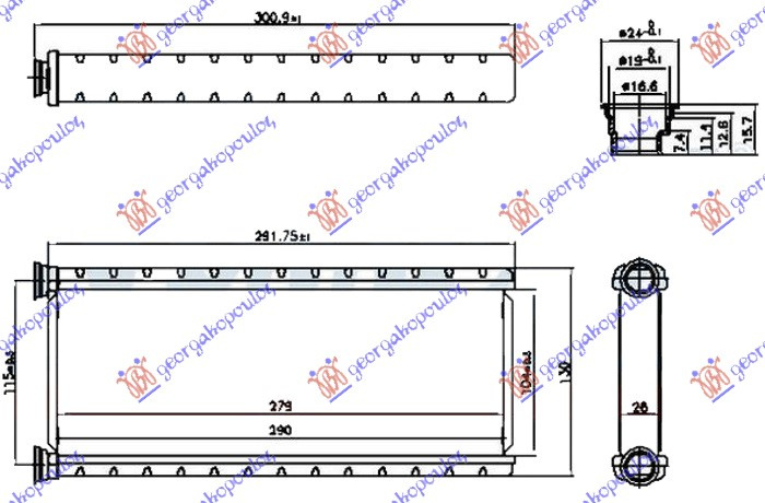 Calorifer habitaclu BR CITROEN C4 SPACETOURER 19- CITROEN C5 Aer CROSS 18- CITROEN C4 PICASSO 14-17