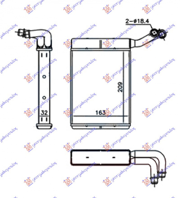 Calorifer habitaclu BR CITROEN C5 04-08 PEUGEOT 407 04-10 Cod 6448N0