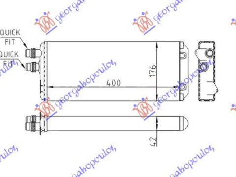 Calorifer habitaclu M +/-AC 03- IVECO STRALIS 03- cod 42553963