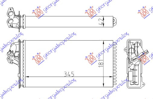 Calorifer habitaclu M +/-AC MERCEDES VITO (W638) 96-04 cod A0038350001