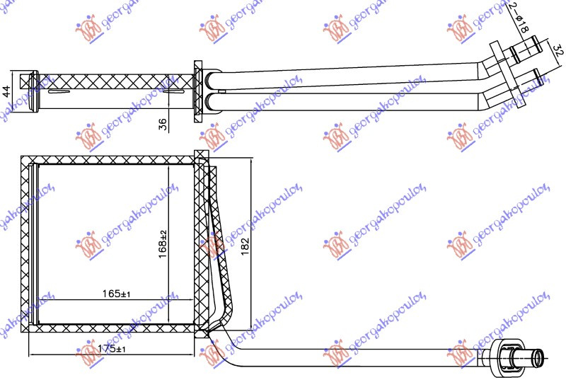 Calorifer habitaclu MERCEDES A CLASS (W168) 98-04 MERCEDES VANEO 02-05 cod A1688300661