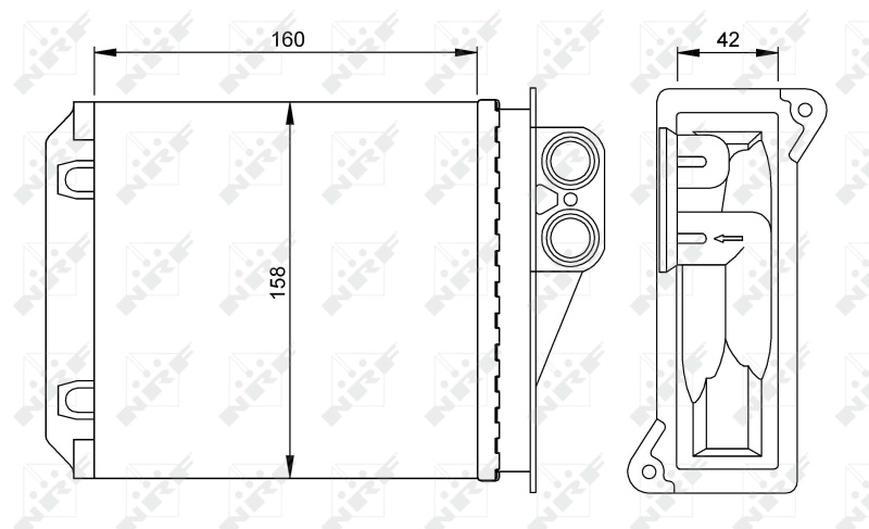 CALORIFER HABITACLU ~ MERCEDES-BENZ SPRINTER 4,6-t Van (B906) 2009 2010 2011 2012 2013 2014 2015 2016 2017 2018 ~ NRF 54236 ~ NRF