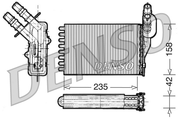 CALORIFER HABITACLU ~ RENAULT CLIO II Hatchback Van (SB0/1/2_) 1998 1999 2000 2001 ~ DRR23001 ~ DENSO