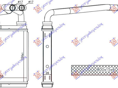 CALORIFER INCALZIRE HABITACLU (154x158x26) (BR) - SUZUKI SPLASH 07-13, SUZUKI, SUZUKI SPLASH 07-12, 089706500