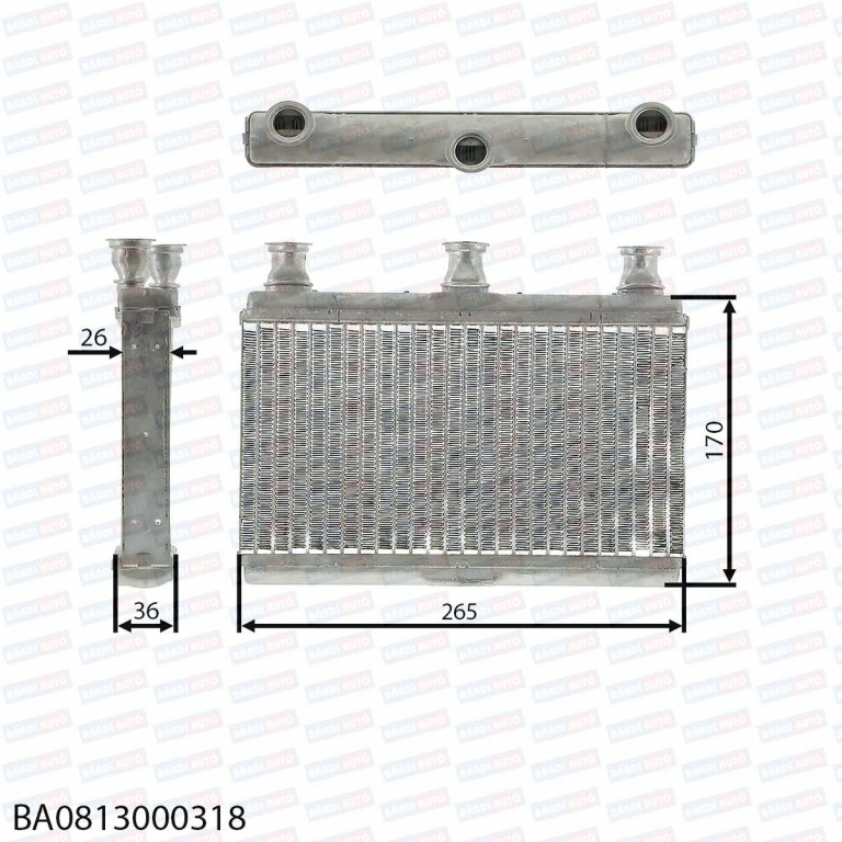 Calorifer incalzire habitaclu BA08130003