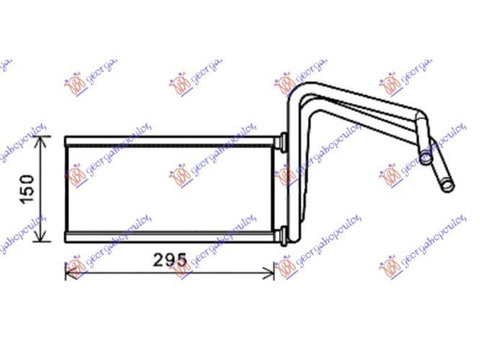 Calorifer Incalzire Habitaclu (Br) (125x280x26)-Toyota Land Cruiser Prado 120 (J12) 02-11 pentru Toyota Land Cruiser Prado 120 (J12) 02-11