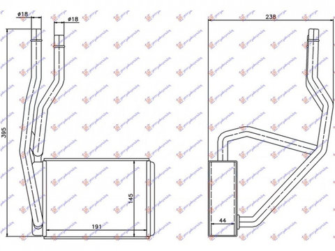 CALORIFER MAZDA 2 2003->2007 Calorifer BEHR 191x145x44 PIESA NOUA ANI 2003 2004 2005 2006 2007