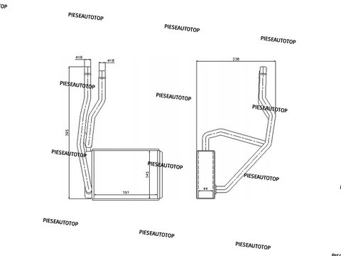 Calorifer Radiator incalzire Ford Fusion 2002-2012 NOU 1206926 2S6H18B539AB (191x145x44)