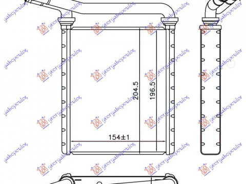 CALORIFER TOYOTA AURIS 2006->2012 Calorifer 154x197x26 2006->2010 PIESA NOUA ANI 2006 2007 2008 2009 2010 2011 2012