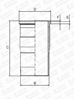 Camasa cilindru GOETZE ENGINE 15-451190-00 se potr