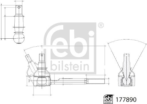 Cap de bara Tie rod end L-R JAGUAR XJ XK 8 3.2-4.0-4.2 03.96-12.06 Febi Bilstein 177890