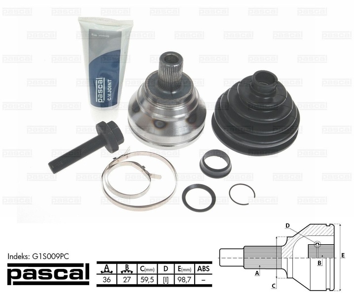 Cap planetara AUDI A3 (8P1) PASCAL G1S009PC