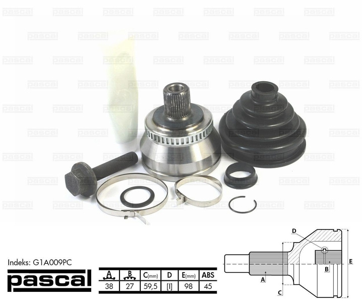 Cap planetara AUDI A6 Avant (4B5, C5) PASCAL G1A009PC