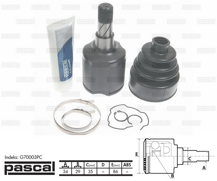 Cap planetara DAEWOO ESPERO (KLEJ) PASCAL G70003PC