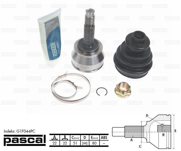 Cap planetara FIAT DOBLO MPV (119_, 223_) PASCAL G