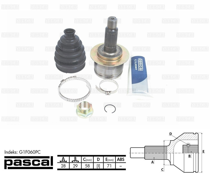 Cap planetara FIAT SEDICI (FY_) PASCAL G1F060PC