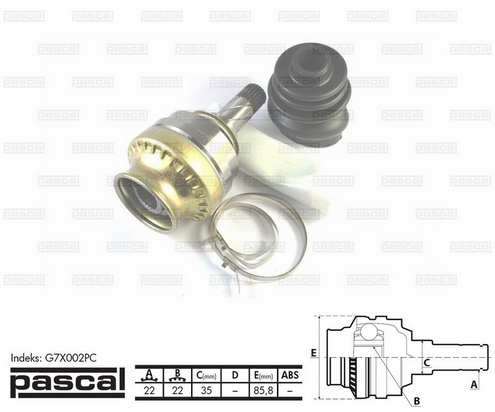 Cap planetara OPEL KADETT E Combo (T85) PASCAL G7X002PC