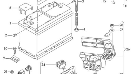 Capac baterie Audi A6 4F C6 2006 3.0 tdi