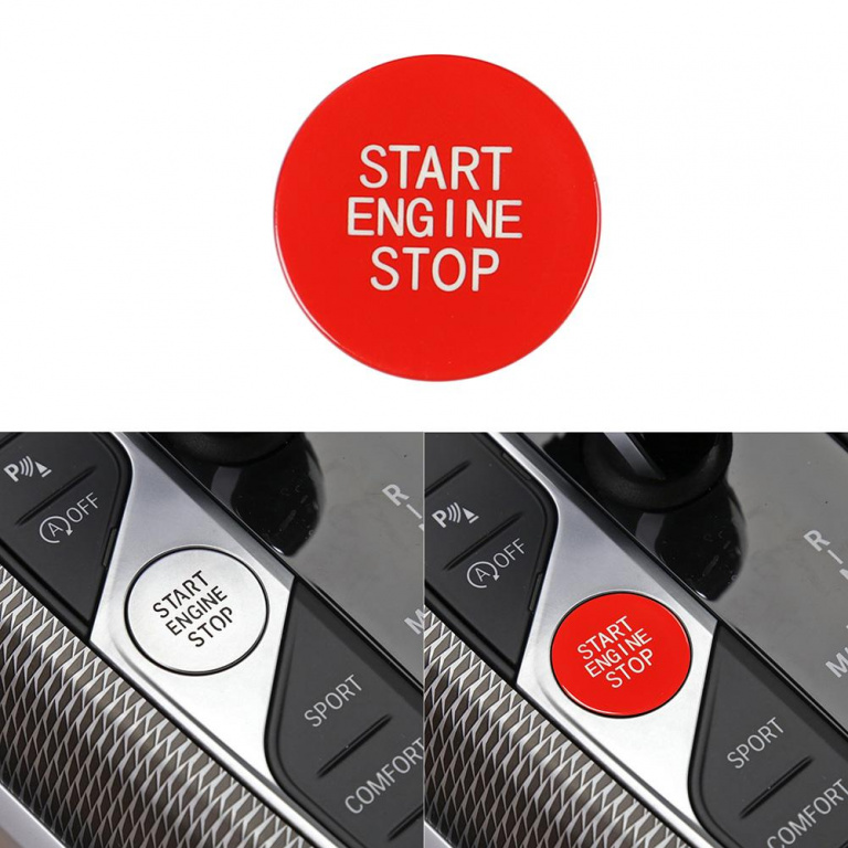 Capac Buton Start-Stop Compatibil Bmw Seria 2 F44 2019→ SSV-8046 Rosu