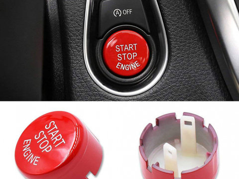 Capac Buton Start-Stop Compatibil Bmw Seria 5 F07 Gt 2008-2015 SSV-8006 Rosu