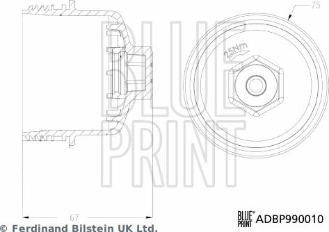 Capac, carcasa filtru ulei OPEL ASTRA G (T98), Hatchback, 02.1998 - 12.2009 Blue Print ADBP990010