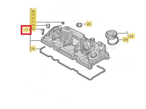 Capac chiulasa Seat Leon / VW Golf 7 2.0 TDI Cod motor DFGA