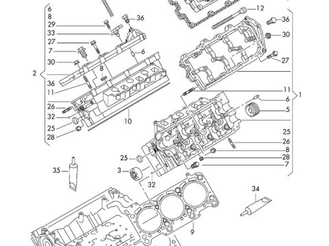 Capac chiulasa stanga 2.7 TDI Audi A6 C6 CANA 2008 2010 OEM 059103469AC