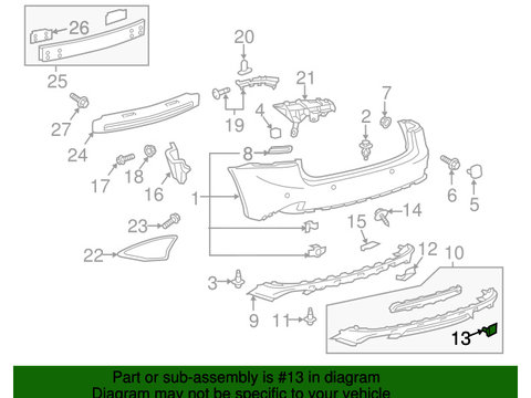 Capac cui tractare spate (F SPORT) LEXUS IS III 16-