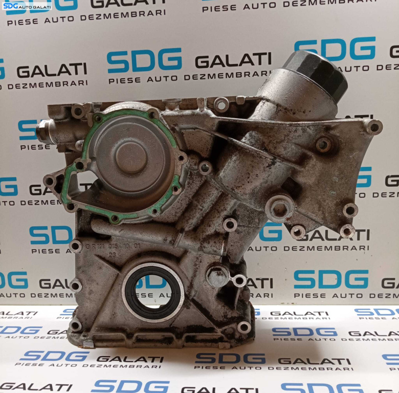 Capac Distributie Motor Simering Vibrochen Arbore Cotit cu Carcasa Suport Filtru Ulei Mercedes Clasa C Class W203 C180 C200 1.8 B Kompressor 2000 - 2007 Cod R1110151001 1110151001 [2590]