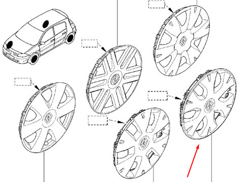 Capac janta 16" Renault Grand Scenic II 2.0 16V