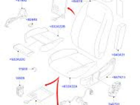 Capac pl lateral scaun fata stanga Ford Focus II C-Max