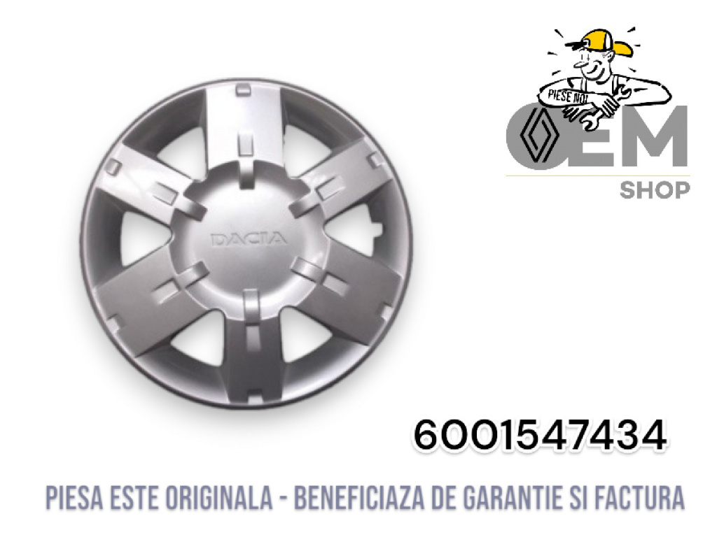 Capac roata 15 model bucuresti Renault produs nou original cod piesa 6001547434