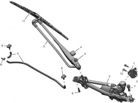 Capac surub fixare brat stergator original citroen c1,peugeot 107