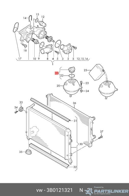 Capac vas expansiune Audi A4 B8 (8K) Ava