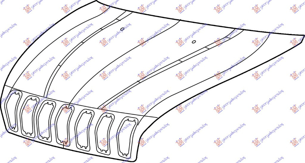 Capota aluminiu JEEP CHEROKEE 14-19 cod 68103664AA