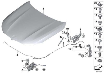 Capota BMW SERIA 5 G30 /G31 COD 41007440427