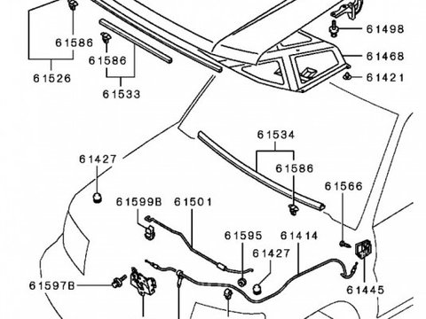 Capota motor MITSUBISHI PAJERO II - produs nou