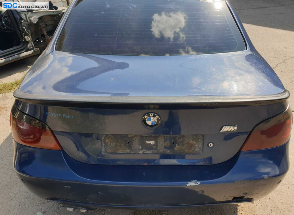 Capota Portbagaj Dezechipata cu Lip Eleron M Sport Tuning BMW Seria 5 E60 530 2003 - 2010 Culoare Mysticblau Metallic A07/5 (vopseaua prezinta mici defecte) [C1217]