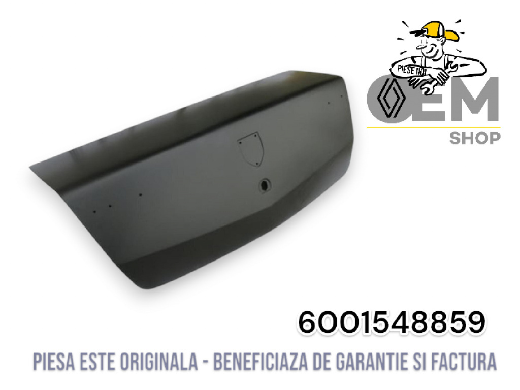 Capota spate logan fara mulaj eleron Renault produs nou original cod piesa 6001548859