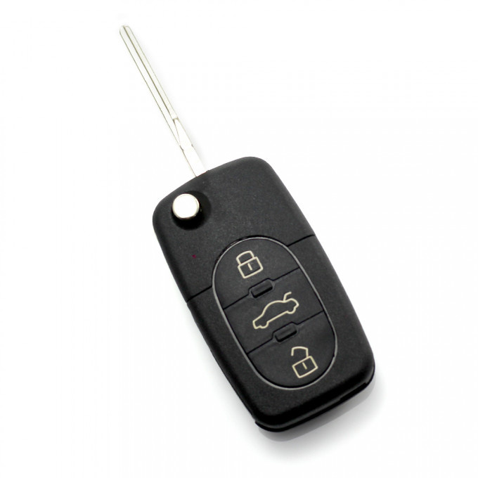 Carcasă Cheie Audi Carguard Tip Briceag Cu 3 Butoane Baterie 1616 CC036