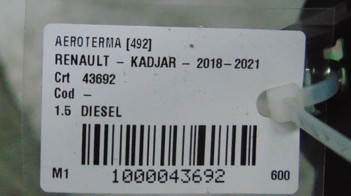 Carcasa aeroterma Renault Kadjar din 201