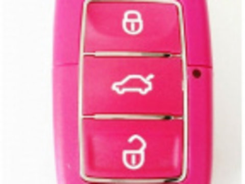 Carcasa cheie briceag pentru VW 3 butoane roz