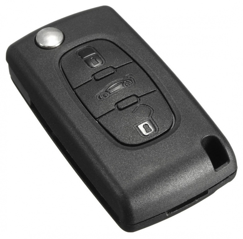 Carcasa Cheie Briceag Peugeot 407 3 Butoane Cu Locas Pentru Baterie CPE 006