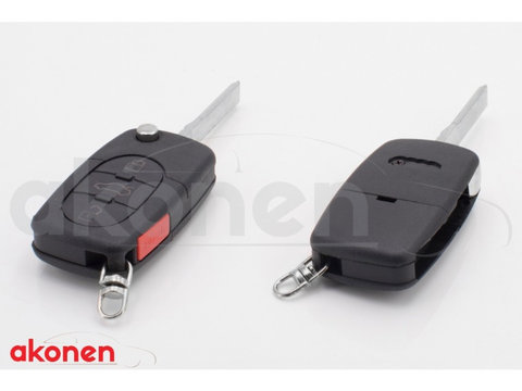 Carcasa Cheie Contact cu cheie pentru Audi A3 / A6 / A8, 3+1 Butoane
