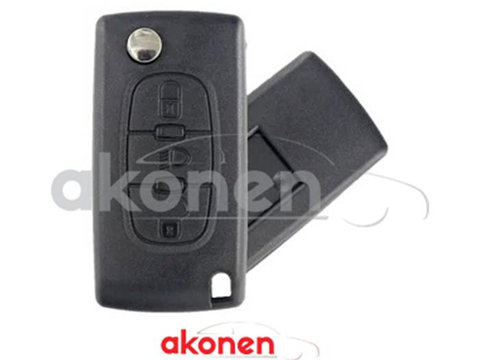Carcasa Cheie Contact Pentru Peugeot 3 Butoane Cu Cheie Akonen 004Pg036 96373