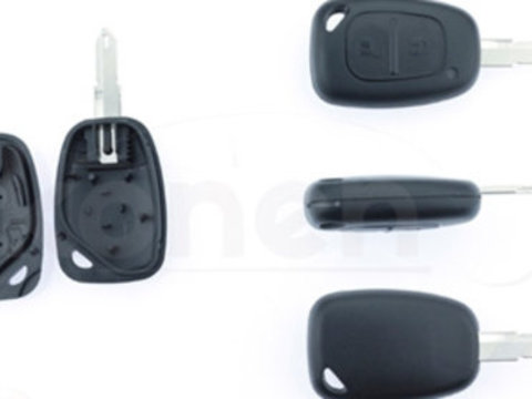 Carcasa Cheie Contact Pentru Renault Clio / Kangoo / Master / Modus / Trafic, 2 Butoane, Cu Cheie